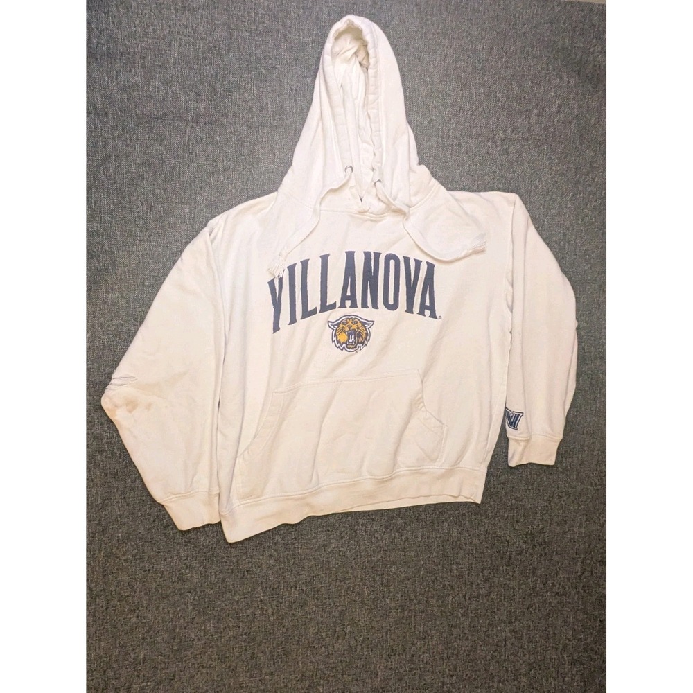 Vintage Villanova University OVB White Hoodie Men's XL College Jacket Distressed